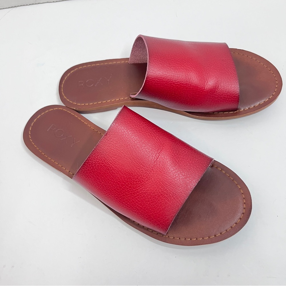 Roxy Red Slide Sandals